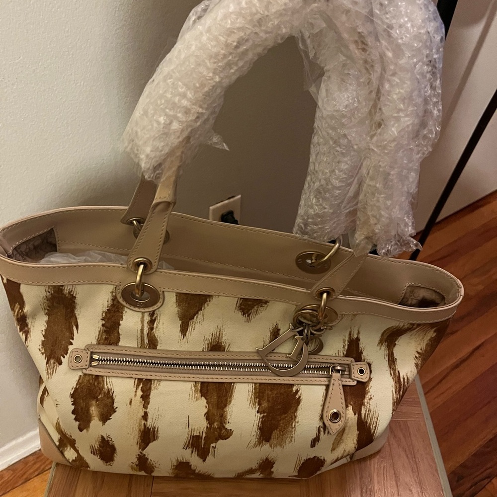 Dior Brown and Cream Women's Tote Bag
